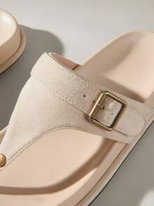 Solecia Ladies Commuter Fashion Versatile Daily Travel Casual Sandals Summer Shoes - Off-white - View 4