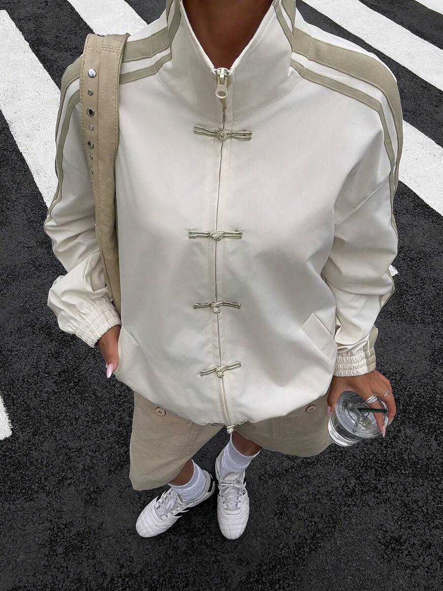 Muchica 米色梭织女式轻薄外套 - 米色 - 查看 1