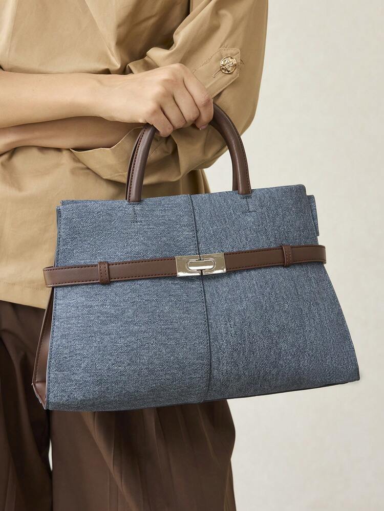 여성용 출퇴근 대용량 토트백, 정교한 스트랩, 데일리 출퇴근 기본 만능