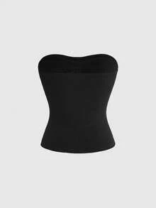 ROMWE Y2K辣妹音乐节装扮，紧身胸衣式双排扣设计 - 黑色 - 查看 2