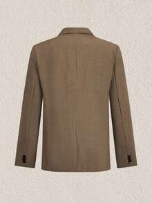 Mercer Haus Áo blazer nam màu nâu, có túi, cài khuy đơn, kiểu dáng thời trang, lịch lãm, thích hợp cho kỳ nghỉ hè ở vùng nhiệt đới Hawaii. - màu nâu - Xem 2