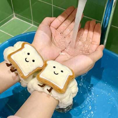 Joivida 1个/2个装防水洗脸腕带，吸水腕巾套，防溅水腕套（女士款）