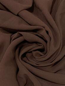 GlowEve CURVE Brown Plus Size Semi-Sheer Chiffon Blouse Sleeveless Shirt With Collar And Ruched Detailing Casual Regular Hem Top - Brown - View 5