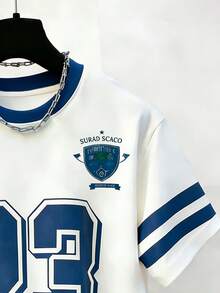 Manfinity Dauomo Men's Round Neck Printed T-Shirt - Round Neck Casual Top - Lightweight T-Shirt Suitable For All Seasons - Multicolor - View 3