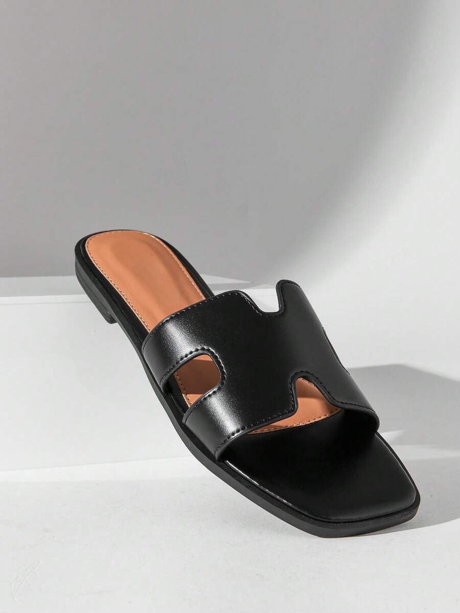 SHUZIA 女士时尚平底凉鞋 度假风 夏季鞋 春季鞋 春假鞋 复活节度假鞋 休闲鞋 沙滩鞋 - 黑色 - 查看 1