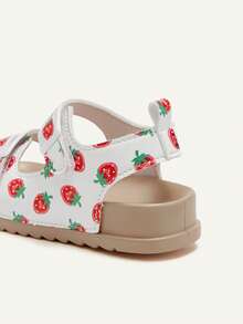 Cozy Pixies 1 Đôi dép xăng đan đế mềm nhẹ, thời trang mùa hè, họa tiết dâu tây, dễ thương, dành cho bé gái. - trắng - Xem 4