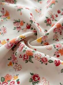 Vionelle Plus Size White Floral Ditsy Batwing Sleeve Dress,Summer Curve Party Holiday Picnic Dresses For Women Long Casual Cute Cosy Cottage Core Tea Party - Multicolor - View 7