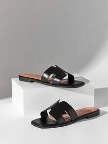 SHUZIA 女士时尚平底凉鞋 度假风 夏季鞋 春季鞋 春假鞋 复活节度假鞋 休闲鞋 沙滩鞋 - 黑色 - 查看 5