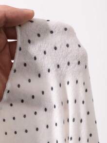 Dazy Plus Ditsy Ditsy Floral Tie Front Scoop Neck Short Sleeve Cropped Summer T-Shirt - White - View 6