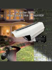1PC Outdoor Solar Sensor Light, 2000 Lumens, 77 LED Bulbs, With Remote Control; Wireless Fake Surveillance Camera, Suitable For Hotel Porch, Garden, Patio, Driveway And Other Locations - Simulation camera light - View 7