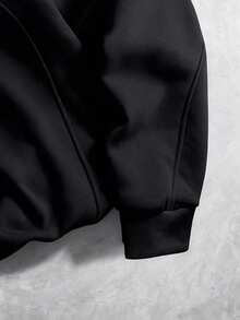 PAVTROS Áo Hoodie Nam Hai Mũ Kiểu Phối Đồ, Phong Cách Đường Phố, Rộng Rộng, Họa Tiết In Hình, Phối Đồ Đôi, Bạn Bè, "Tôi Yêu Bạn Trai Tôi", Phong Cách Đường Phố, Cặp Đôi, Thiết Kế Cấu Trúc, Họa Tiết Thêu, Mũ Đôi - màu đen - Xem 3
