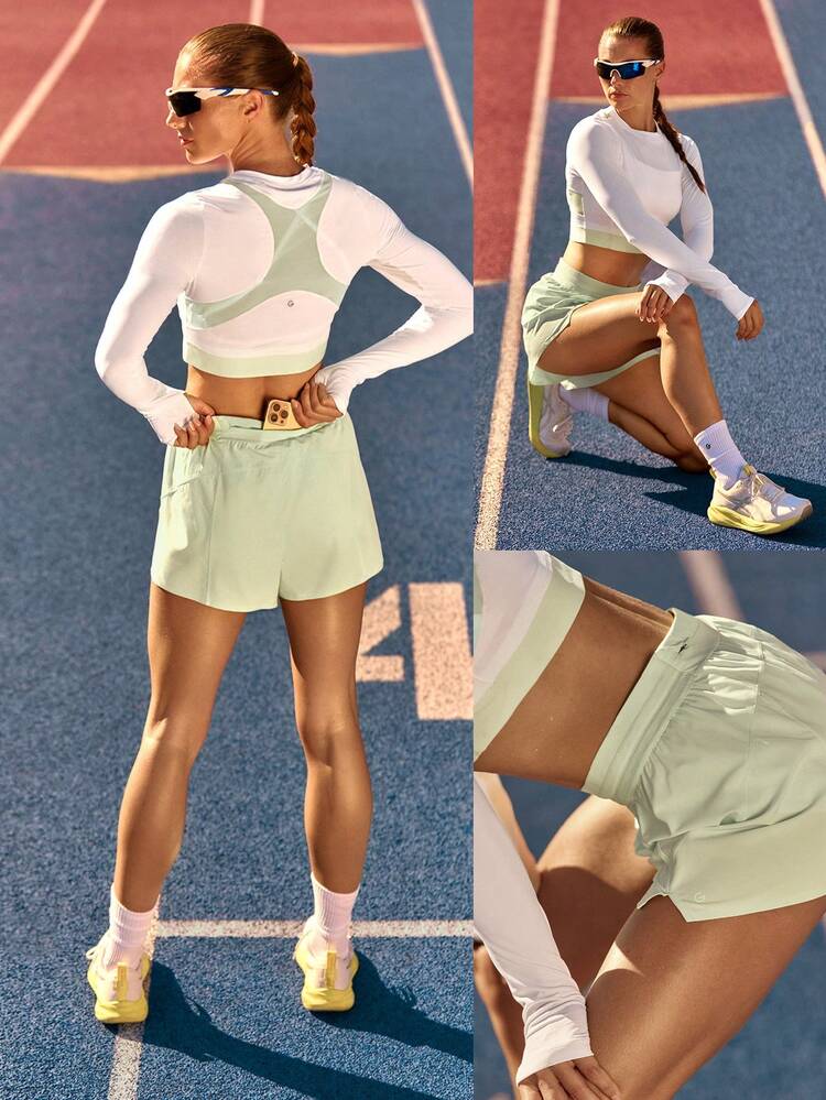 2.5" VitalSwift Mile Maker Lightweight Quick-Dry Odor Control Built-In Briefs Adjustable Waist Running Shorts Jogging Training Gym Studio Outdoors Daily Active Wear