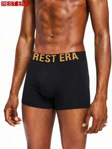 7 piezas/paquete Calzoncillos tipo bóxer con estampado de letras para hombres - Multicolor - Ver 5
