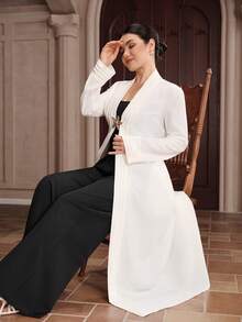 Graceveil Damen Metall Seestern Dekor Langarm Modische Bluse Zanea Kleid für Damen Business Formelle Outfits für Damen Kleidung für Damen Rabatt Kleider Damen Damen Maxikleid Langarm Damen Kleid Elegante Kleidung für Damen Weißes Maxikleid - Beige - Übersicht 6