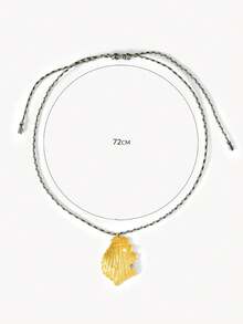 Opalesca Dây chuyền bện vỏ sò gió biển mạ vàng 18K, Cao cấp/Sang trọng/Đẳng cấp/Đeo hàng ngày/Tối giản, Ngọc trai/Pha lê, Dành cho Mẹ/Phụ nữ/Cô gái/Mẹ, Mùa hè/Bãi biển/Dạ hội/Tiệc tùng/Ngày lễ/Kỳ nghỉ, Đính hôn/Đám cưới/Lời hứa, Cô dâu, Hình trái tim/Hoa, Phong cách cổ tích/Phong cách nàng tiên cá - Vàng - Xem 10