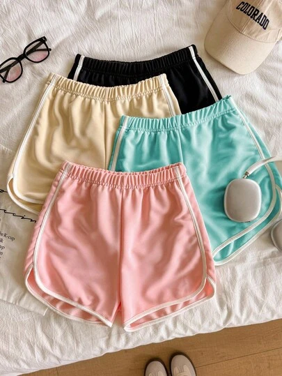 少女休闲街头时尚简约撞色多件套短裤