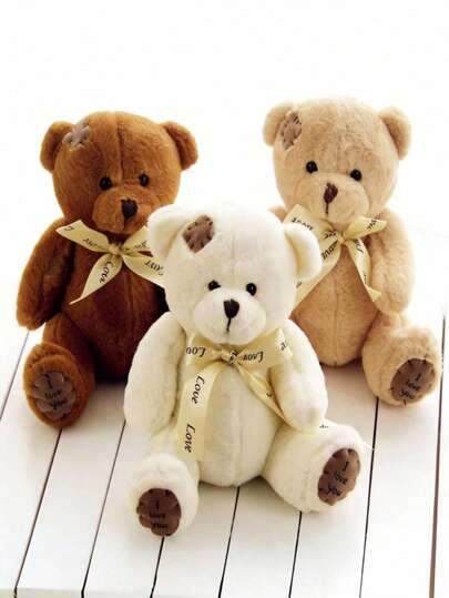 POKOJA LAND 5.11in Lovely Teddy Bear Plush Toys Stuffed Soft Animal Bear Kawaii Dolls For Kids Baby Children Valentine Gift Birthday Gift Christmas Decor Home Kids Girls Gifts Festival, Spring To Summer