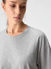 Home Casual Crew Neck T-Shirt Shorts Set - Multicolor - View 6