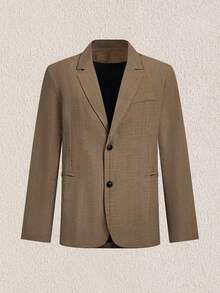 Mercer Haus Áo blazer nam màu nâu, có túi, cài khuy đơn, kiểu dáng thời trang, lịch lãm, thích hợp cho kỳ nghỉ hè ở vùng nhiệt đới Hawaii. - màu nâu - Xem 1