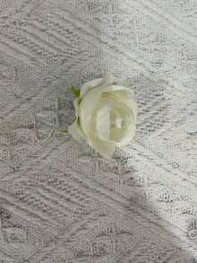10/30 件套人造玫瑰花头和花苞 DIY 套装，可用于蛋糕装饰、花环制作、节日和生日派对装饰、婚礼新娘手腕花、插花材料、家庭花店、花园装饰、情人节礼物、新年装饰等。 - 乳白色 - 查看 6