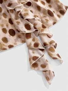 ROMWE Sexy Y2K Polka Dot Chiffon Allover Print Ruffle Collar Design Women Camisole - Green - View 3