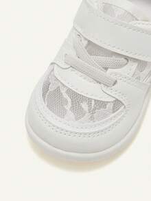 Cozy Pixies 1 đôi giày thể thao cổ thấp buộc dây màu trắng, chất liệu ren và lưới, thoáng khí, thích hợp cho bé gái đi chơi hàng ngày vào mùa xuân và mùa hè, du lịch và đi bộ. - trắng - Xem 6