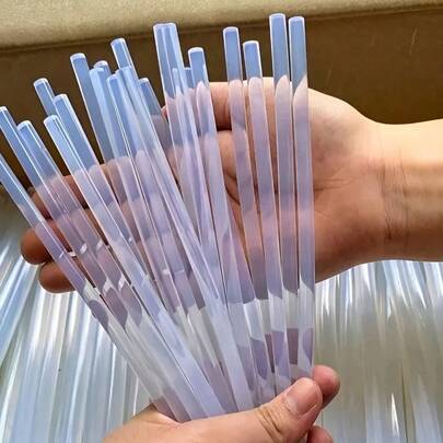 50pcs Mini Super Clear Safety Hot Melt Glue Sticks, 0.27 X 7.87 Inches Transparent Hot Melt Adhesive, Strong Bonding Ability, Compatible With Most Glue Guns, Suitable For Diy, Art, Crafts, Sealing, Woodworking, Plastic, Fabric, Ceramic There May Be A Difference Of Up To 5% In The Number Of Worker Points For The Product