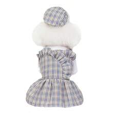 PETSIN 狗狗服装、猫咪服装、动物裙装、宠物春夏新品系列、幼犬连衣裙、公主风百搭连衣裙、条纹印花、小型动物服装、清凉防晒霜 - 彩色 - 查看 6