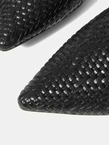 MOTF ELEGANT, COMFORTABLE, CHIC TASSEL SLIP-ON POINTED TOE FLAT MULES FOR WOMEN - Graphite Black - View 6
