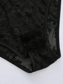 Franclia Bộ đồ liền thân gợi cảm và thời trang, ôm sát, cổ chữ V sâu, tay dài loe, viền ren, buộc dây phía trước, màu đỏ tía, thích hợp cho mùa Thu/Đông. - màu đen - Xem 6