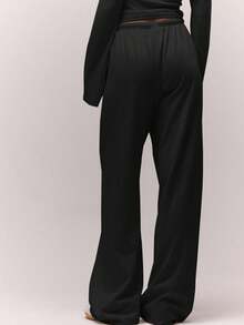 MUSERA Relaxed Loose Fit Wide Leg Drawstring Trousers Bottoms Only Old Money Cute Country Cottage Core Casual For Women Butterscotch Pants Summer - Black - View 2