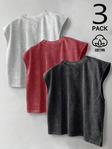 Manfinity EMRG Bộ áo tank top nam cổ tròn màu trơn, kiểu dáng thường ngày, đa năng. - Nhiều màu - Xem 2