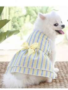 PETSIN 1件装柔软透气涤纶弹力亲肤格子蝴蝶结装饰宠物狗裙猫咪正式礼服狗婚礼礼服宠物服装用品春夏婚礼派对日常穿着户外室内宠物摄影特殊场合宠物服装宠物套装宠物盛装狗猫时尚服饰 - 彩色 - 查看 31