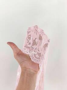 Amplova 夏季嬉皮风透视低胸迷你连衣裙（女款） - 淺粉色 - 查看 8