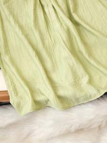 Trelyra 假日休闲时尚圆领无袖宽松绿色女式夏季衬衫 - 綠色 - 查看 6