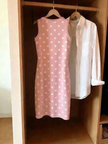 Resyla Women's Spring/Summer New Arrival Polka Dot Print Fitted All-Match Casual Slip Dress - Multicolor - View 2