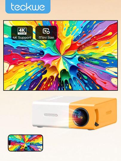Teckwe Mini Portable 1080P LED Projector For Home Party Meeting Theater, Projector Home Cinema Review
