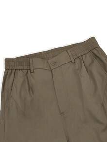 Manfinity Homme Men's Casual Solid Color Drawstring Cargo Pants Mens Cargo Joggers Cargo Pants For Men Military Cargo Pants Pants For Men Casual - Mocha Brown - View 5