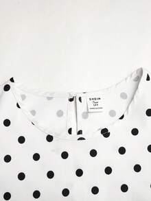 SHEIN 青少年女孩休閒極簡舒適收腰純色長洋裝 - 白色 - 查看 2