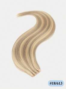 Tóc nối Butterfly Weft, tóc thật 12-24 inch, màu vàng tro hoặc vàng highlight, tóc thẳng, tóc nối vô hình, tóc nối PU có lỗ, mềm mại và mượt mà, thích hợp cho hàng ngày, tiệc tùng, lễ hội và đám cưới. - S18/613 - Xem 18