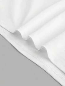 Manfinity Joysei 标准尺码男士字母植物印花圆领短袖T恤和蓝色抽绳口袋短裤套装，适合户外运动 - 彩色 - 查看 6