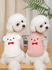 PETSIN Quần áo thú cưng mùa xuân mới, đồ dùng cho thú cưng, quần áo cho thú cưng, áo ba lỗ cho chó, áo thun cho mèo, trang phục cho gấu bông, trang phục cho động vật nhỏ, áo ba lỗ thường ngày mát mẻ, quần áo cho chó, quần áo cho mèo, áo ba lỗ hai mùa xuân hè mới. - Nhiều màu - Xem 4