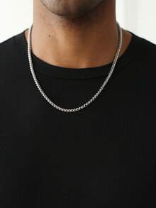 HUEFORM Camiseta de punto de manga corta de cuello redondo de unicolor, ajuste slim, casual para hombre, verano - Negro - Ver 4