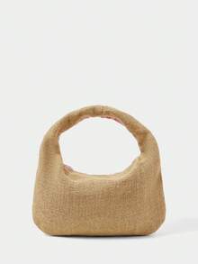 SHECARRY Túi xách nữ quai cầm phía trên, họa tiết hoa lá đính sequin, thời trang, thanh lịch, đơn giản, cá tính, đa năng, cổ điển, thích hợp đi làm, công sở, hẹn hò, hàng ngày, mua sắm, uống trà chiều, đi biển, du lịch, nghỉ lễ, mùa hè, ven biển. - Hồng - Xem 5