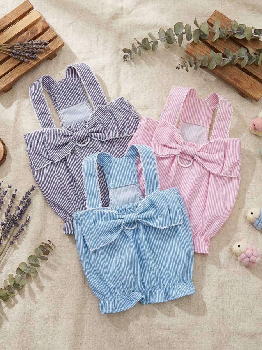 PETSIN 狗狗服装、猫咪服装、动物裙装、宠物春夏新品系列、幼犬连衣裙、公主风百搭连衣裙、条纹印花、小型动物服装、清凉防晒霜