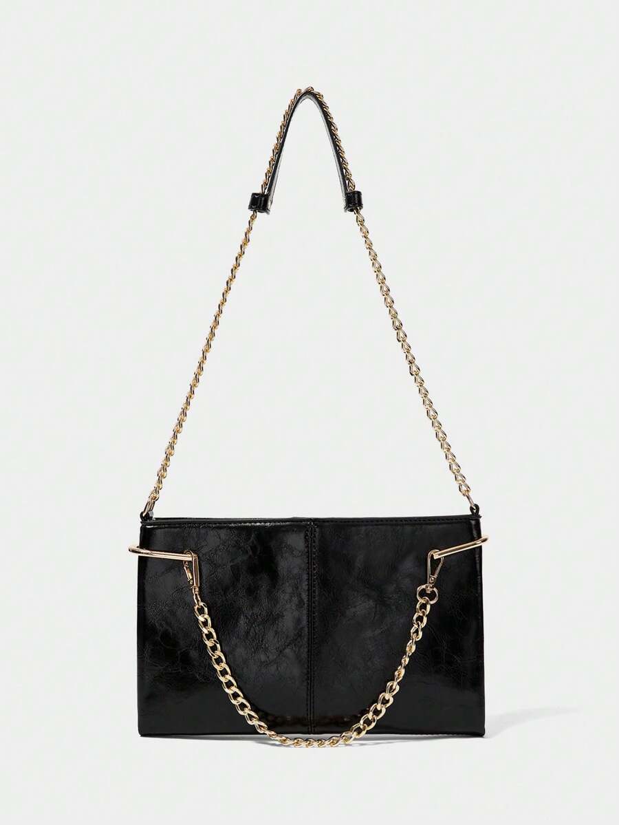 SHECARRY Women's Handbag, Exquisite And Minimalist Commuter Shoulder Bag - Black - View 1