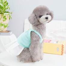 PETSIN Quần áo cho chó, quần áo cho mèo, váy cho thú cưng, bộ sưu tập xuân/hè mới, váy cho cún con, váy công chúa đa năng, họa tiết kẻ sọc, quần áo cho động vật nhỏ, kem chống nắng mát mẻ - Nhiều màu - Xem 9