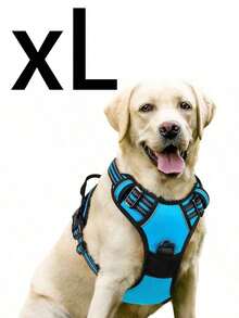 Cinto de Segurança para Cachorro Rabbitgoo, Colete Acolchoado e Reflexivo com 2 Clipes Ajustáveis de Cinto de Segurança, Arnês Respirável Sem Puxão com Alça para Cachorros Pequenos/Médios/Grandes - Multicolorido - Visão 49