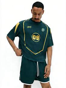 SUMWON Men's Retro Style Soccer Jersey T-Shirt With Number 09 Print And Team Design - Green - View 5