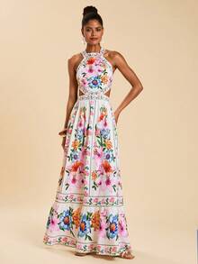 Travachic 浪漫印花系带连衣裙 - 彩色 - 查看 3